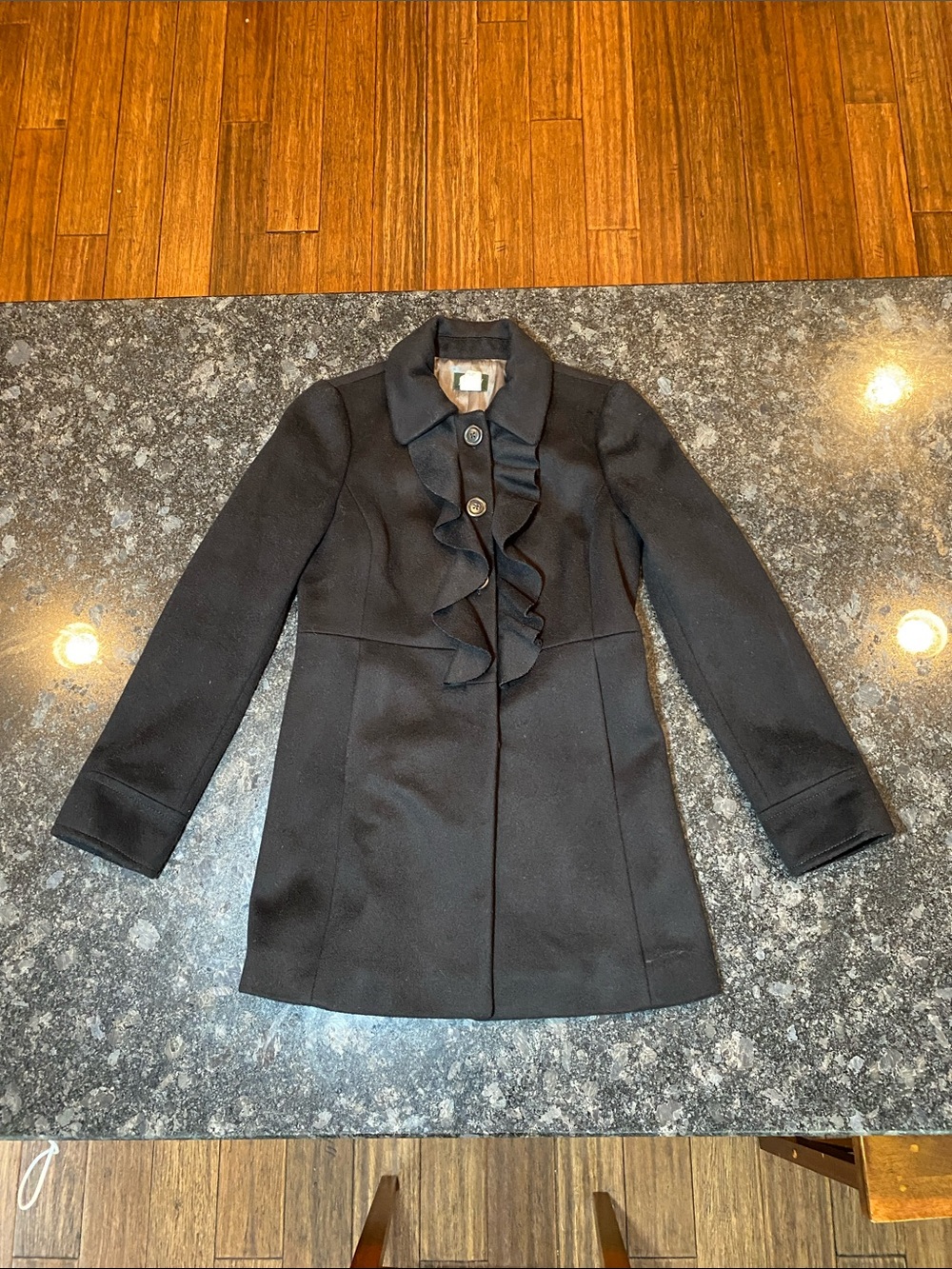 J. Crew Wool Pea Coat Black Women’s Size 0